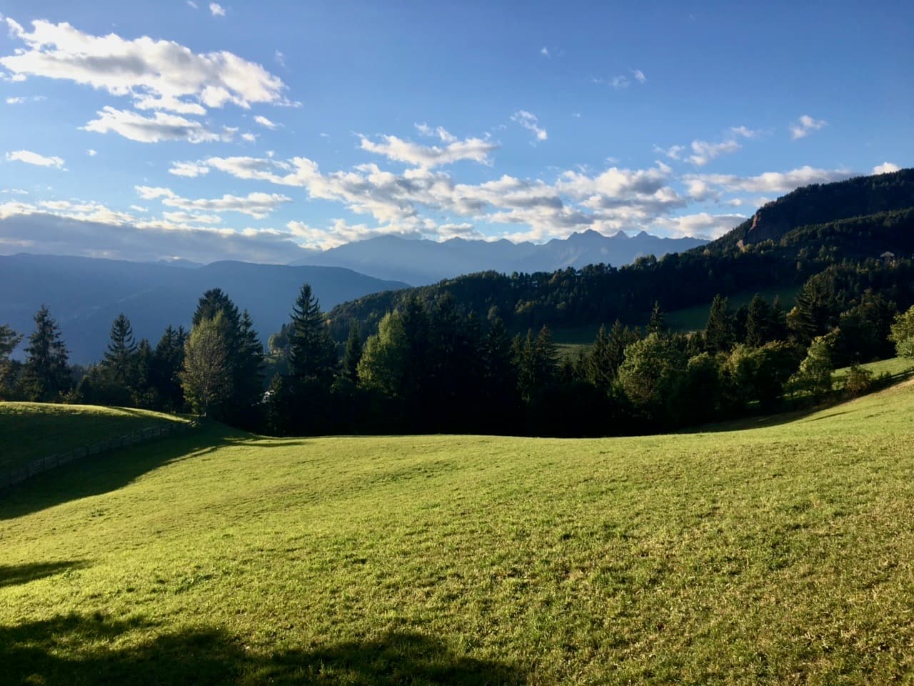 Alpine fields and meadows around Verano